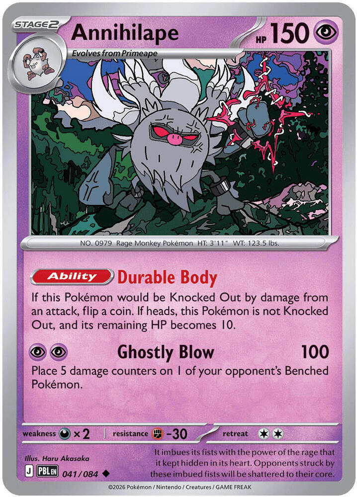 Annihilape 041/084 (ME05: Pitch Black)  - Reverse Holofoil