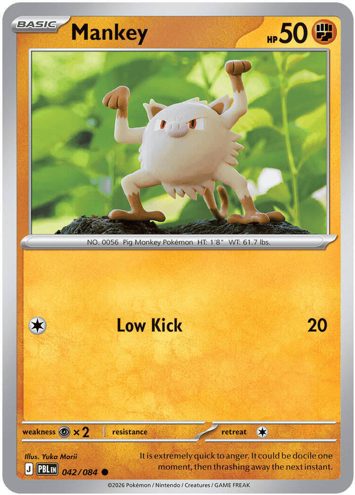 Mankey 042/084 (ME05: Pitch Black)  - Reverse Holofoil
