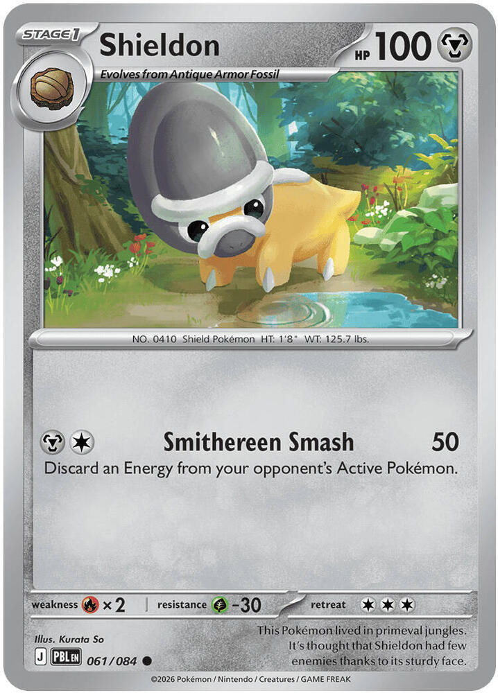 Shieldon 061/084 (ME05: Pitch Black)  - Reverse Holofoil