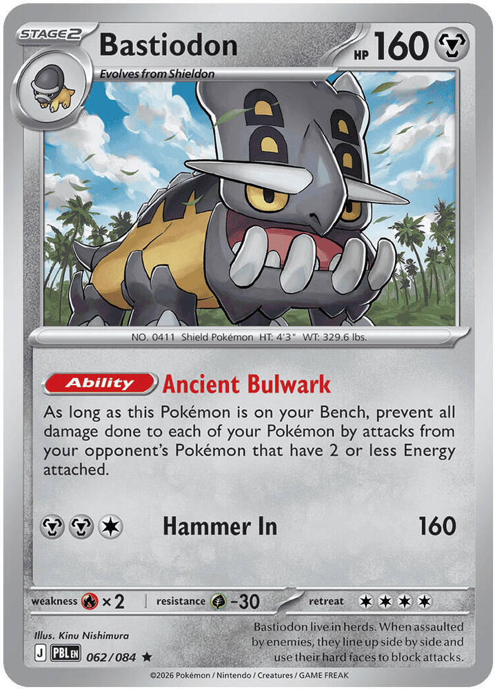Bastiodon 062/084 (ME05: Pitch Black)  - Reverse holo