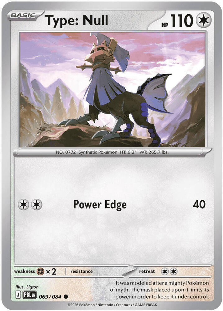 Type Null 069/084 (ME05: Pitch Black)  - Reverse Holofoil