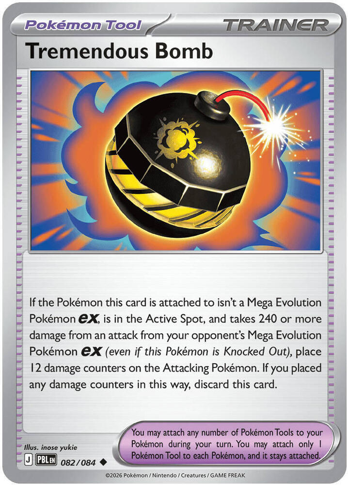 Tremendous Bomb 082/084 (ME05: Pitch Black)  - Reverse Holofoil