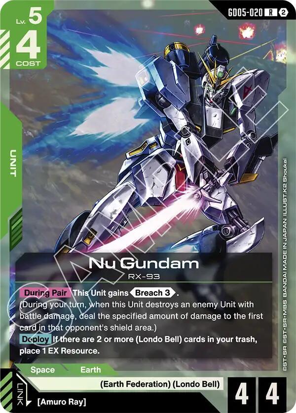 Nu Gundam GD05-020 (Freedom Ascension)  - Holofoil