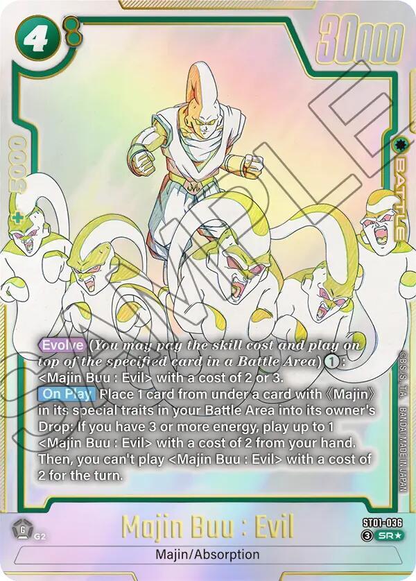 Majin Buu Evil ST01 036 Alternate Art ST01-036 (Story Booster 01)  - Holofoil