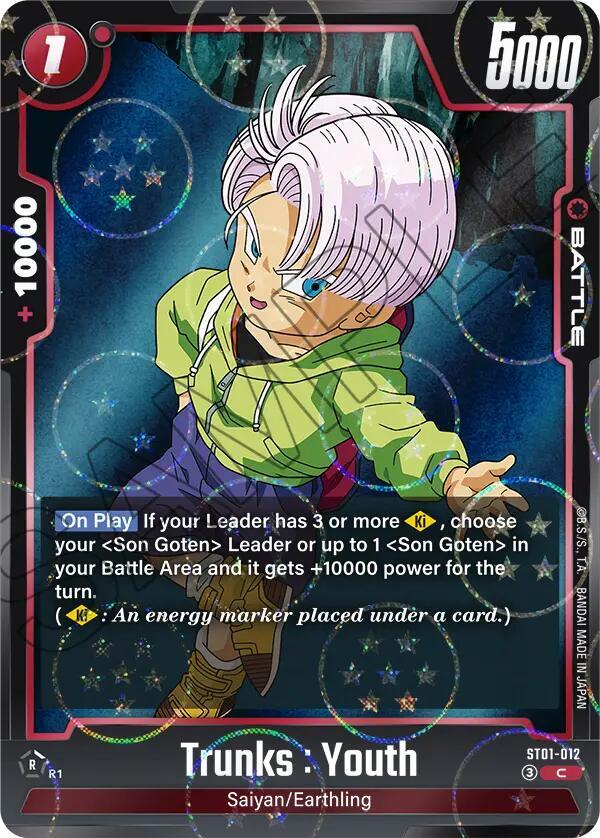 Trunks Youth ST01 012 Dragon Ball Pattern ST01-012 (Story Booster 01)  - Holofoil