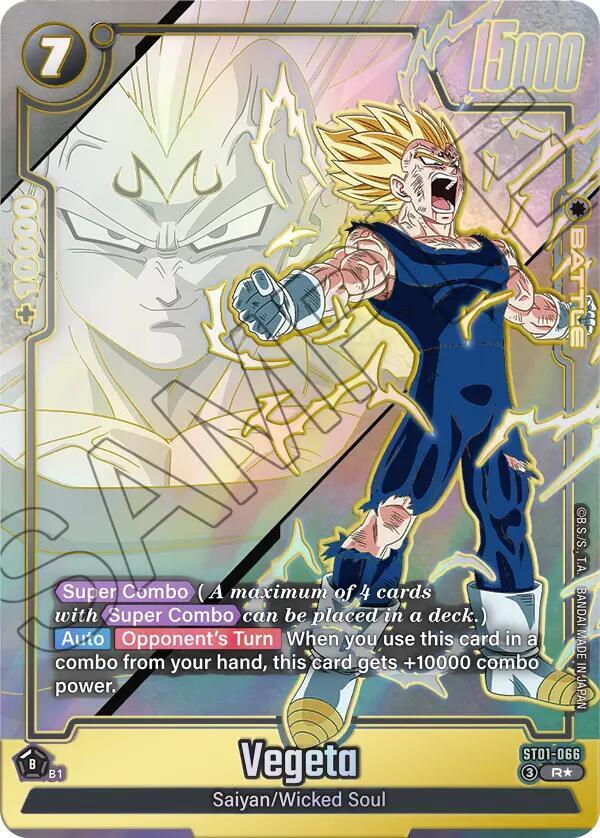 Vegeta ST01 066 Alternate Art ST01-066 (Story Booster 01)  - Holofoil
