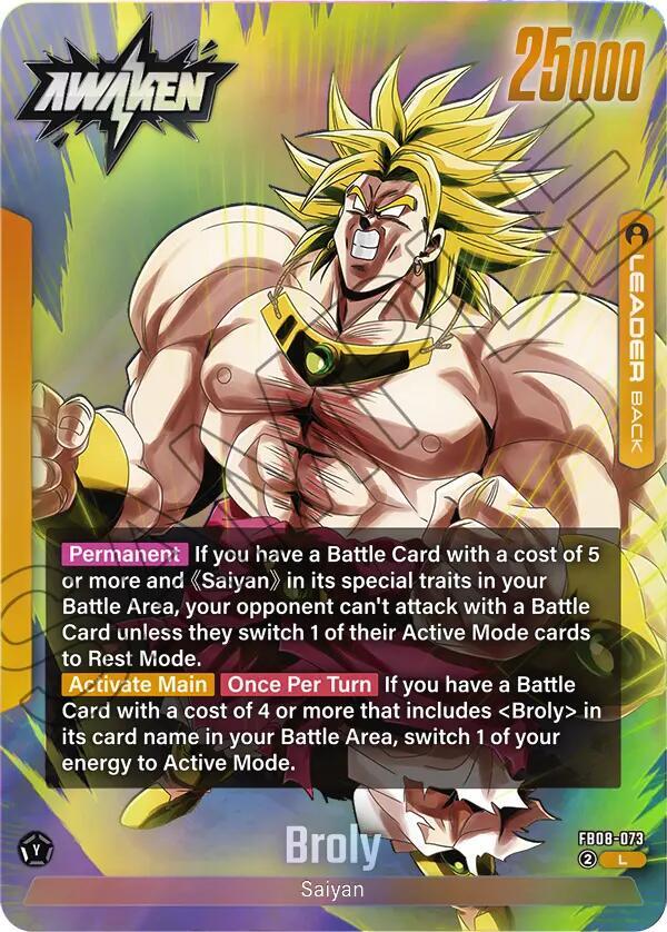 Broly FB08 073 FB08-073 (Story Booster 01)  - Holofoil