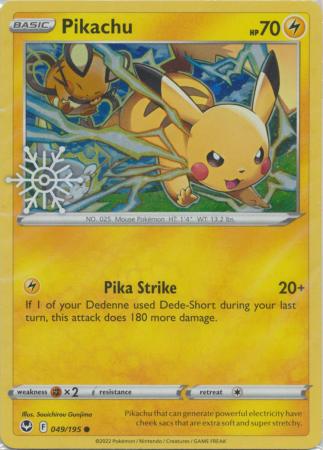 Pikachu - 049/195 - Pokemon Countdown Calendar Holo Promo - Silver Tempest