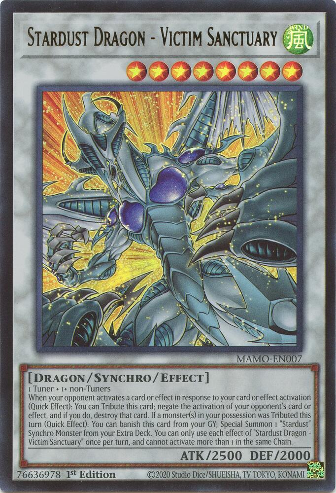 Stardust Dragon Victim Sanctuary MAMO-EN007 (Magnificent Monsters)  - 1st Edition