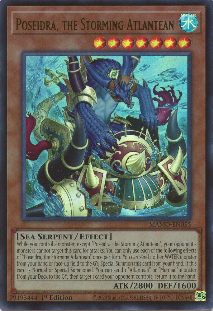 Poseidra the Storming Atlantean MAMO-EN055 (Magnificent Monsters)  - 1st Edition