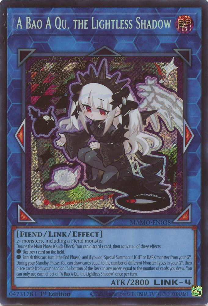A Bao A Qu the Lightless Shadow Secret Rare MAMO-EN038 (Magnificent Monsters)  - 1st Edition