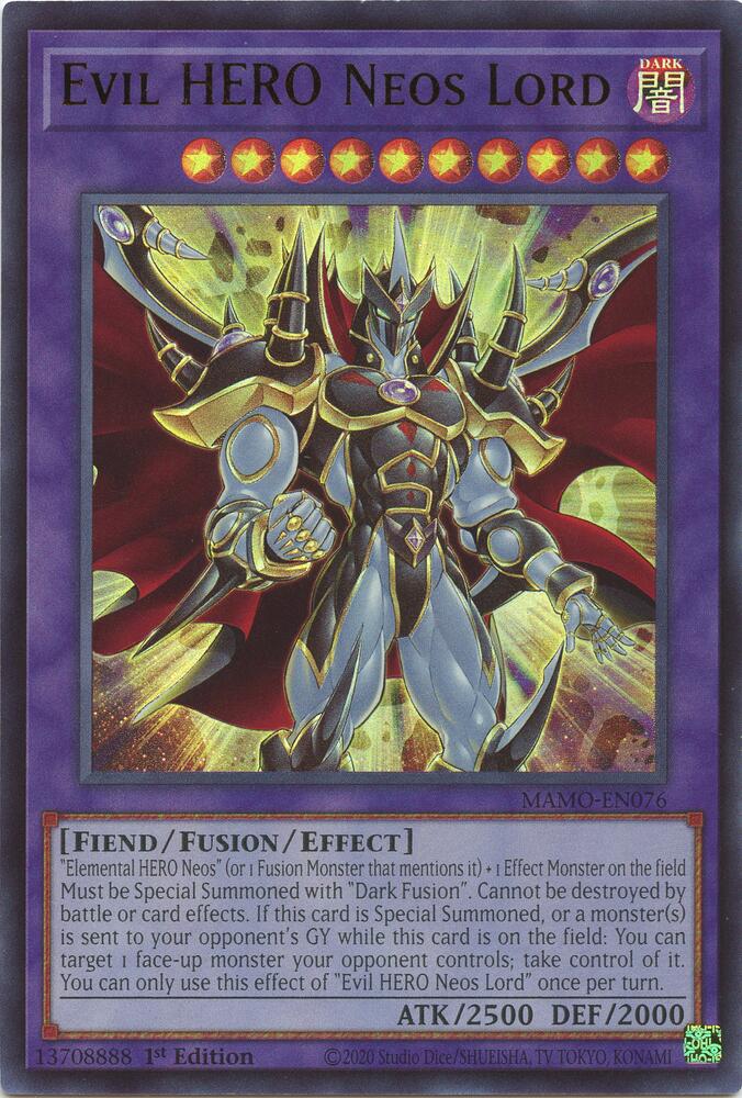 Evil HERO Neos Lord MAMO-EN076 (Magnificent Monsters)  - 1st Edition