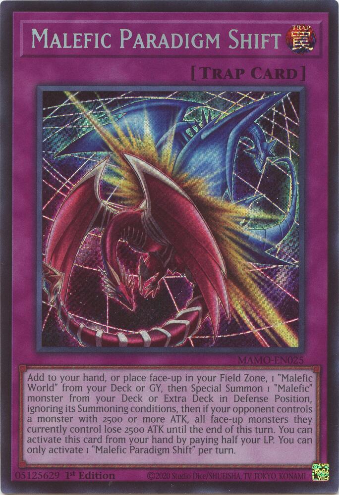 Malefic Paradigm Shift Secret Rare MAMO-EN025 (Magnificent Monsters)  - 1st Edition
