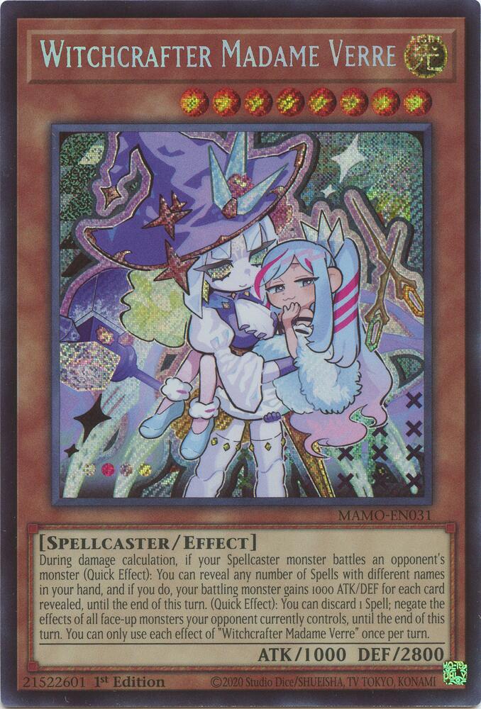 Witchcrafter Madame Verre Secret Rare MAMO-EN031 (Magnificent Monsters)  - 1st Edition