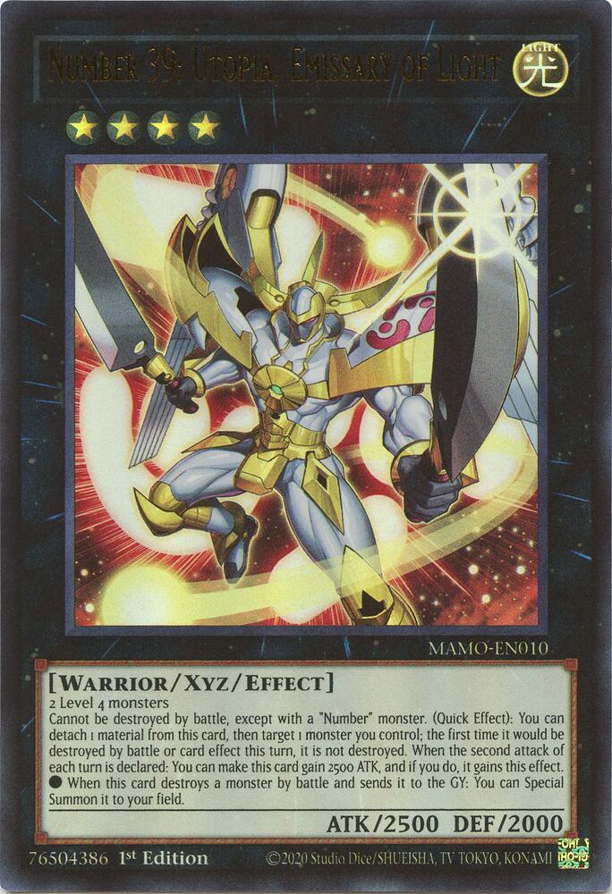 Number 39 Utopia Emissary of Light MAMO-EN010 (Magnificent Monsters)  - 1st Edition