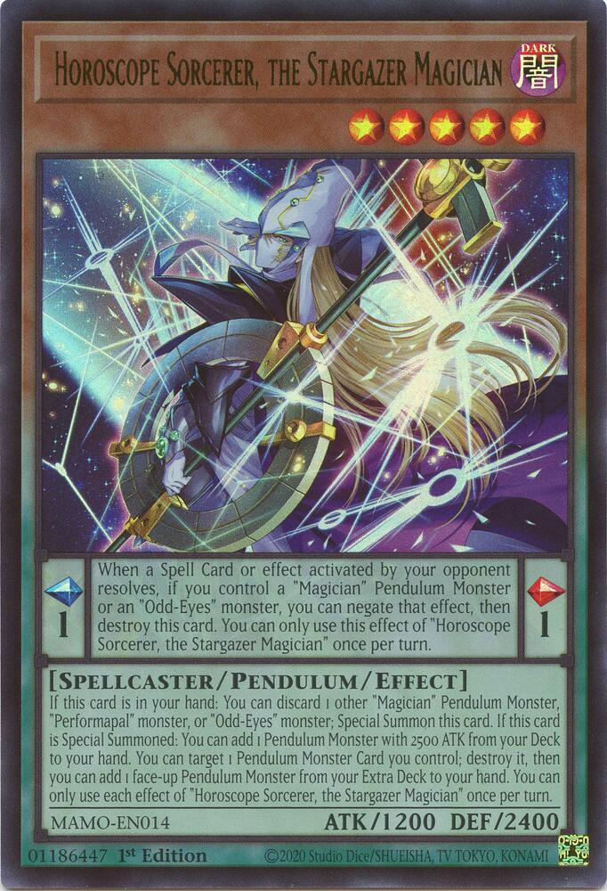 Horoscope Sorcerer the Stargazer Magician MAMO-EN014 (Magnificent Monsters)  - 1st Edition