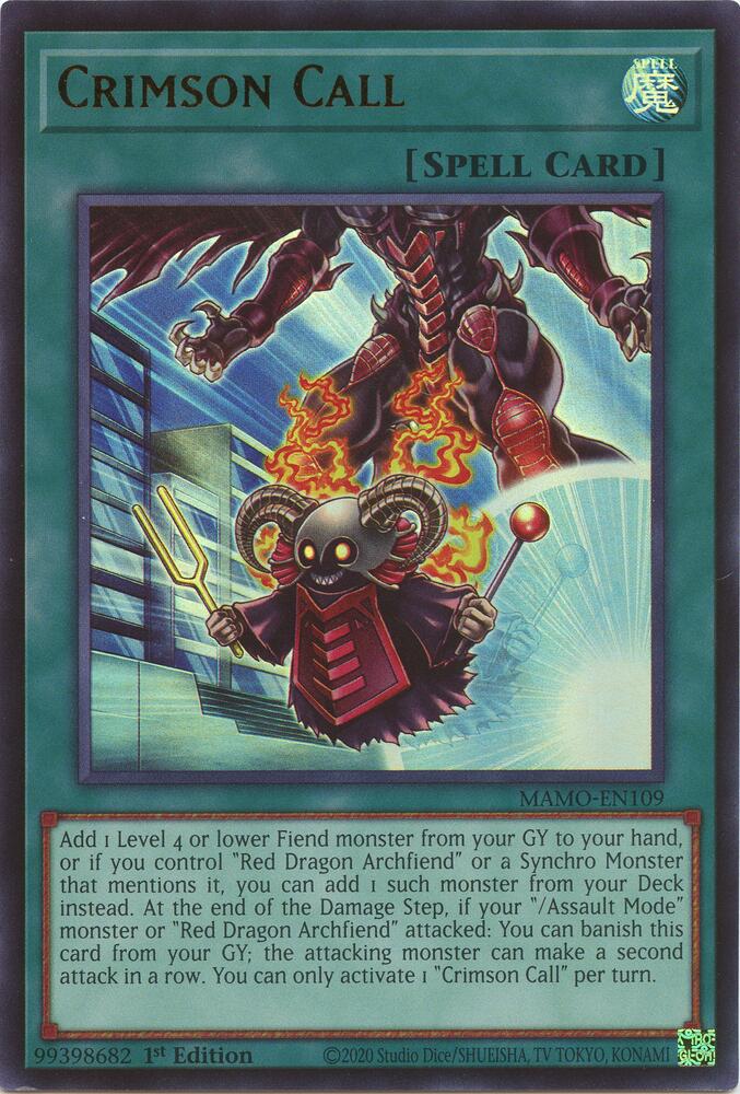 Crimson Call MAMO-EN109 (Magnificent Monsters)  - 1st Edition