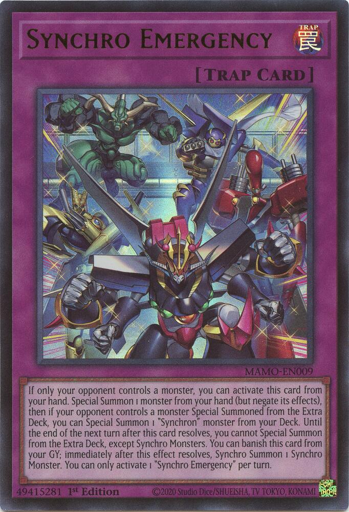 Synchro Emergency MAMO-EN009 (Magnificent Monsters)  - 1st Edition