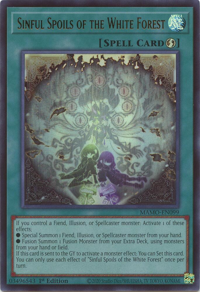 Sinful Spoils of the White Forest MAMO-EN099 (Magnificent Monsters)  - 1st Edition