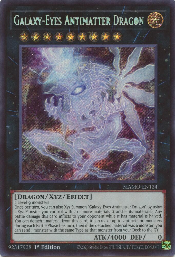 Galaxy Eyes Antimatter Dragon MAMO-EN124 (Magnificent Monsters)  - 1st Edition