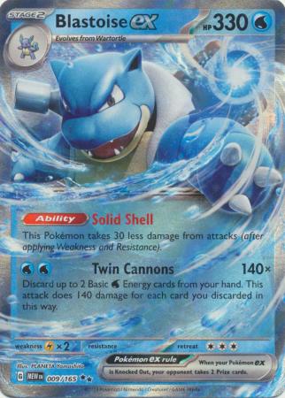 Blastoise ex - 009/165 - Ultra Rare - Scarlet & Violet 151