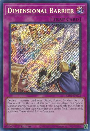 Dimensional Barrier - RA01-EN072 - Secret Rare - 25th Anniversary Rarity Collection