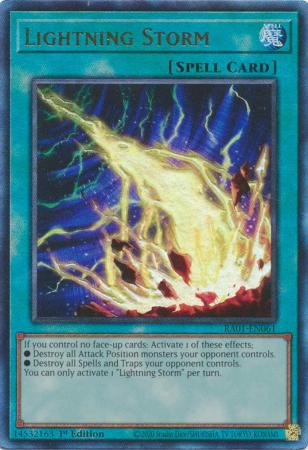 Lightning Storm - RA01-EN061 - Prismatic Ultimate Rare - 25th Anniversary Rarity Collection