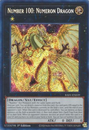Number 100: Numeron Dragon - RA01-EN039 - Secret Rare - 25th Anniversary Rarity Collection