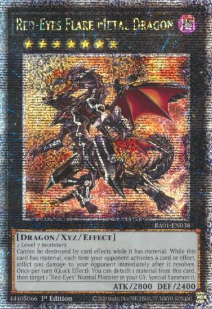Red-Eyes Flare Metal Dragon - RA01-EN038 - Quarter Century Secret Rare - 25th Anniversary Rarity Collection