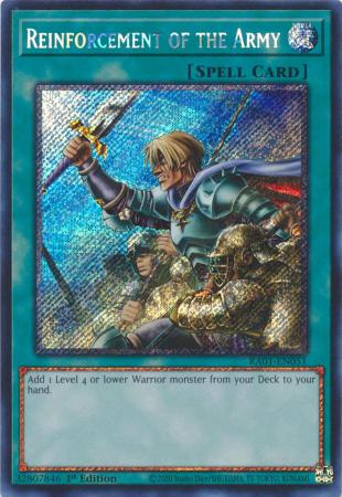 Reinforcement of the Army - RA01-EN051 - Platinum Secret Rare - 25th Anniversary Rarity Collection