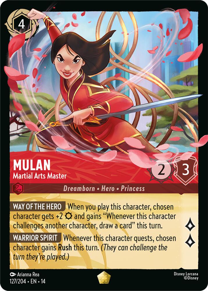 Mulan, Martial Arts Master 127/204 (Hyperia City)  - Cold Foil