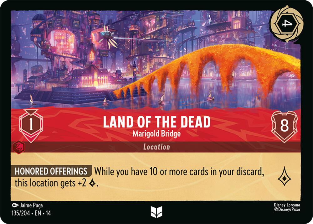 Land of the Dead, Marigold Bridge 135/204 (Hyperia City)  - Cold Foil