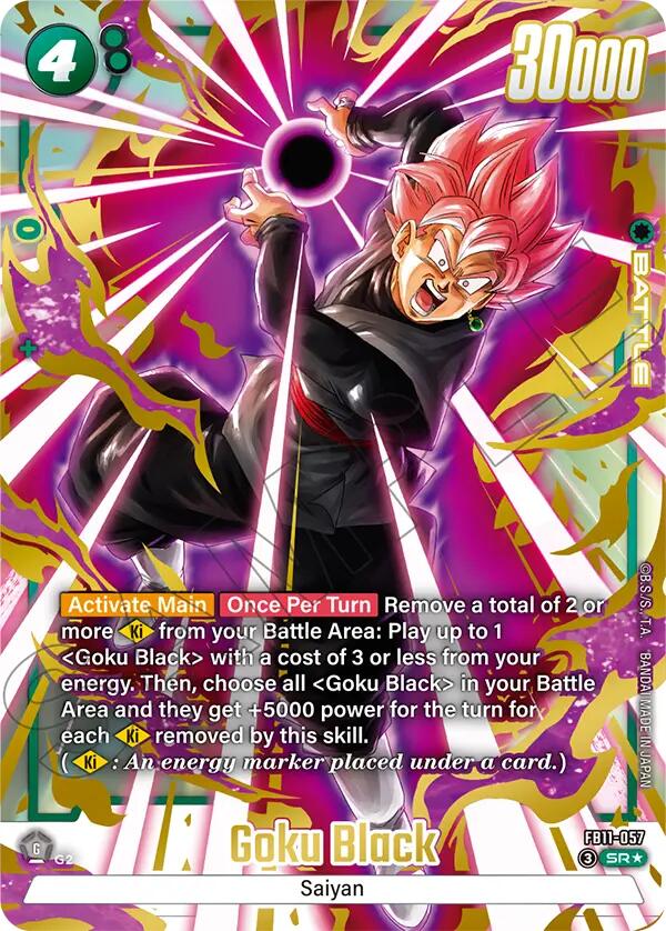 Goku Black FB11 057 Alternate Art FB11-057 (Brightness of Hope)  - Holofoil