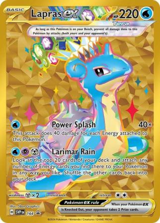 Lapras ex - SVP164 - Gold Rare Promo SEALED