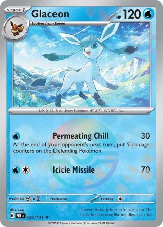 Glaceon (Poke Ball Pattern) 025/131 Sv: Prismatic Evolutions Holo