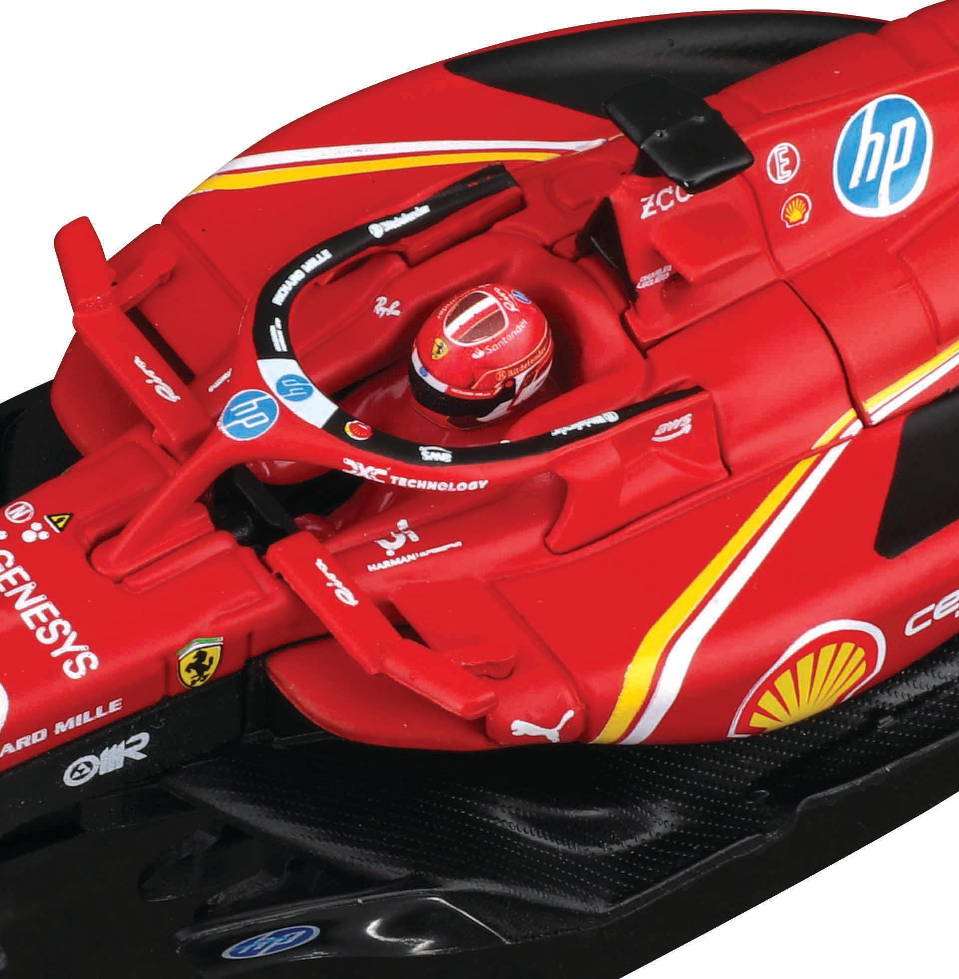 Bburago F1 with Helmet 1:43 2024 F-1 Ferrari  SF-24 #16 Leclerc with Helmet - Italian GP Imola