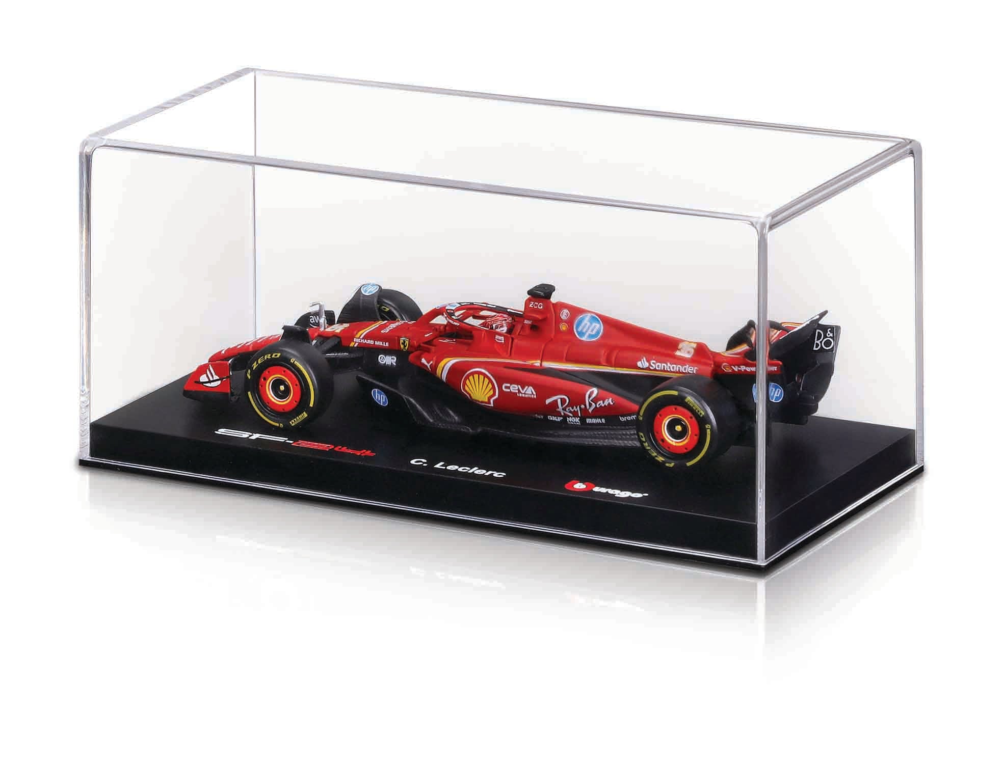 Bburago F1 with Helmet 1:43 2024 F-1 Ferrari  SF-24 #16 Leclerc with Helmet - Italian GP Imola