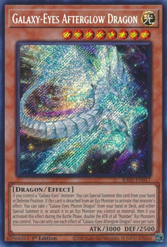 Galaxy Eyes Afterglow Dragon Secret Rare RA01-EN017 (25th Anniversary Rarity Collection)  - 1st Edition