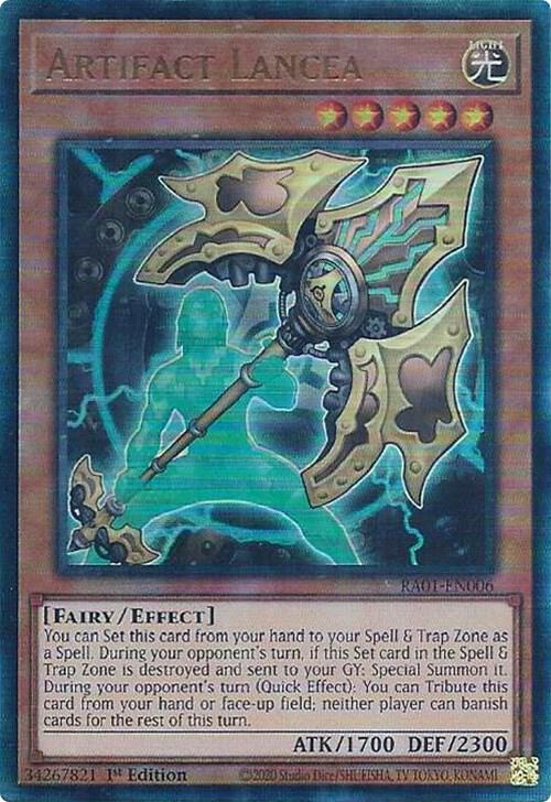 Artifact Lancea PUR RA01-EN006 (25th Anniversary Rarity Collection)  - 1st Edition