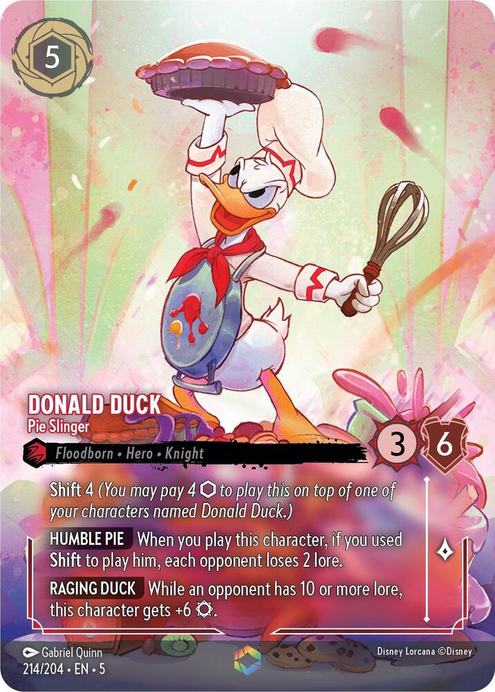 Donald Duck, Pie Slinger (Enchanted) 214/204 (Shimmering Skies)  - Holofoil