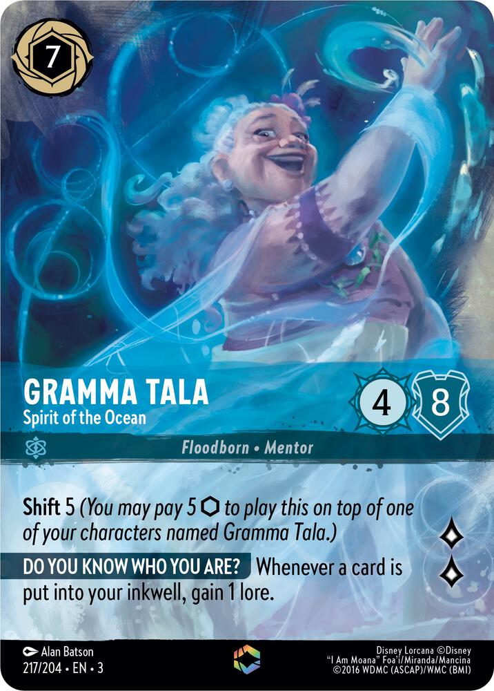 Gramma Tala, Spirit of the Ocean (Enchanted) 217/204 (Into the Inklands)  - Holofoil