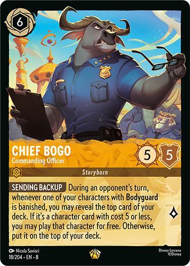Chief Bogo, Commanding Officer 18/204 (Reign of Jafar) 