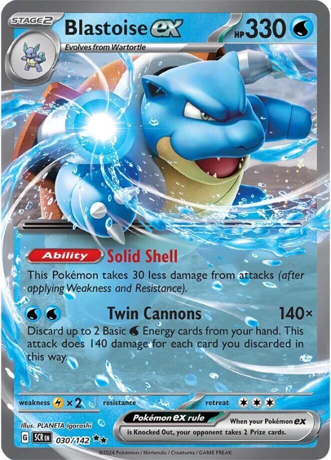 Blastoise ex 030/142 (SV07: Stellar Crown)  - Holofoil