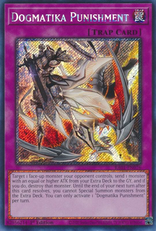Dogmatika Punishment Platinum Secret Rare RA01-EN076 (25th Anniversary Rarity Collection)  - 1st Edition