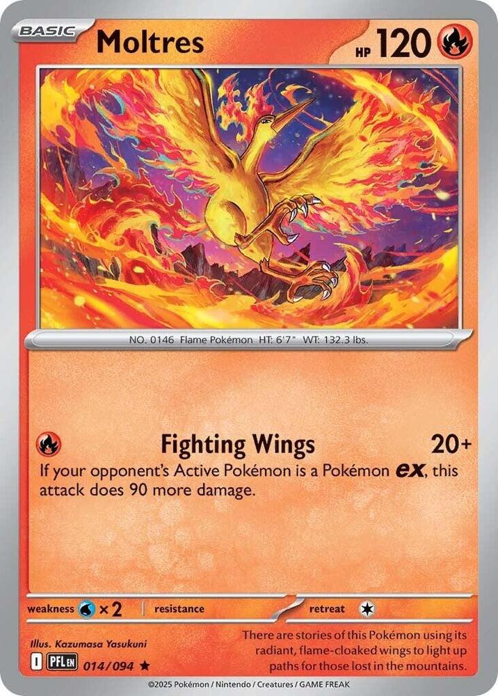 Moltres 014/094 (ME02: Phantasmal Flames)  - Reverse Holofoil