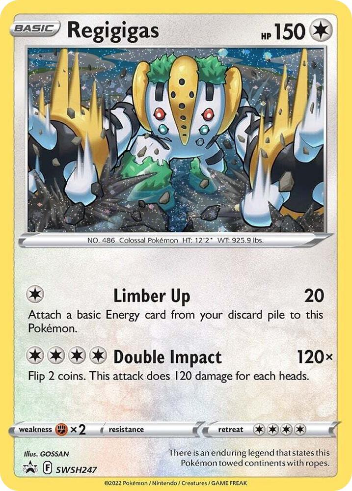 Regigigas SWSH247 (SWSH: Sword & Shield Promo Cards)  - Cosmo Holofoil