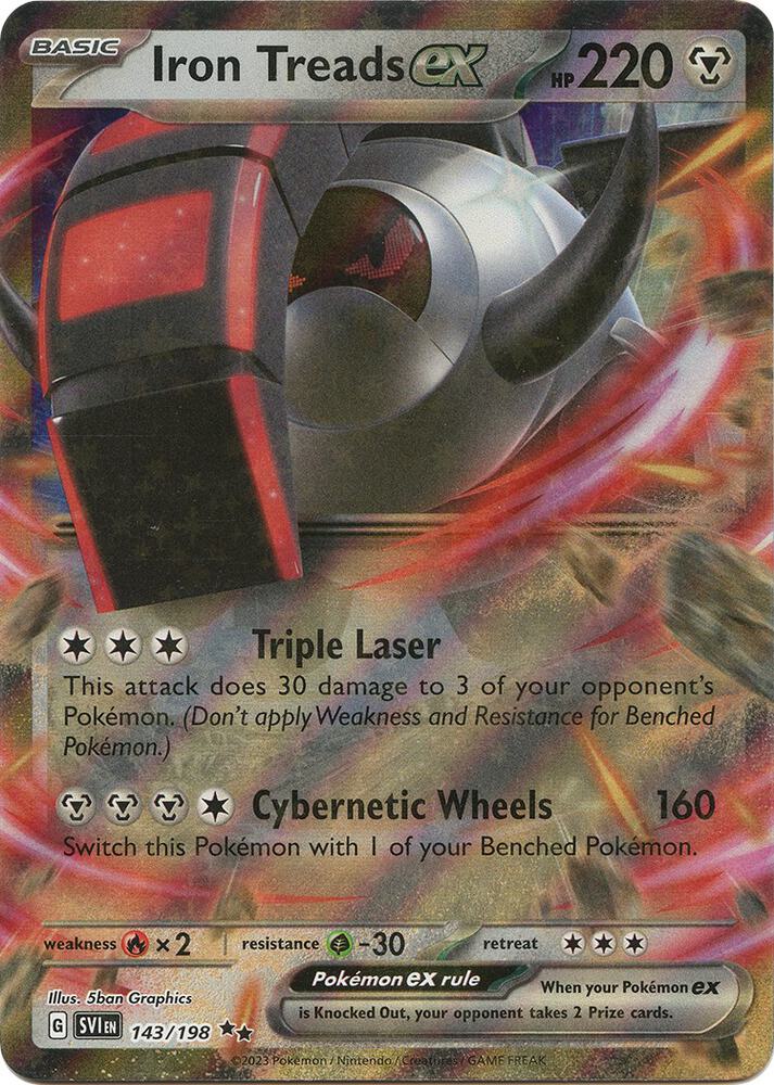 Iron Treads ex 143/198 (SV01: Scarlet & Violet Base Set)  - Holofoil