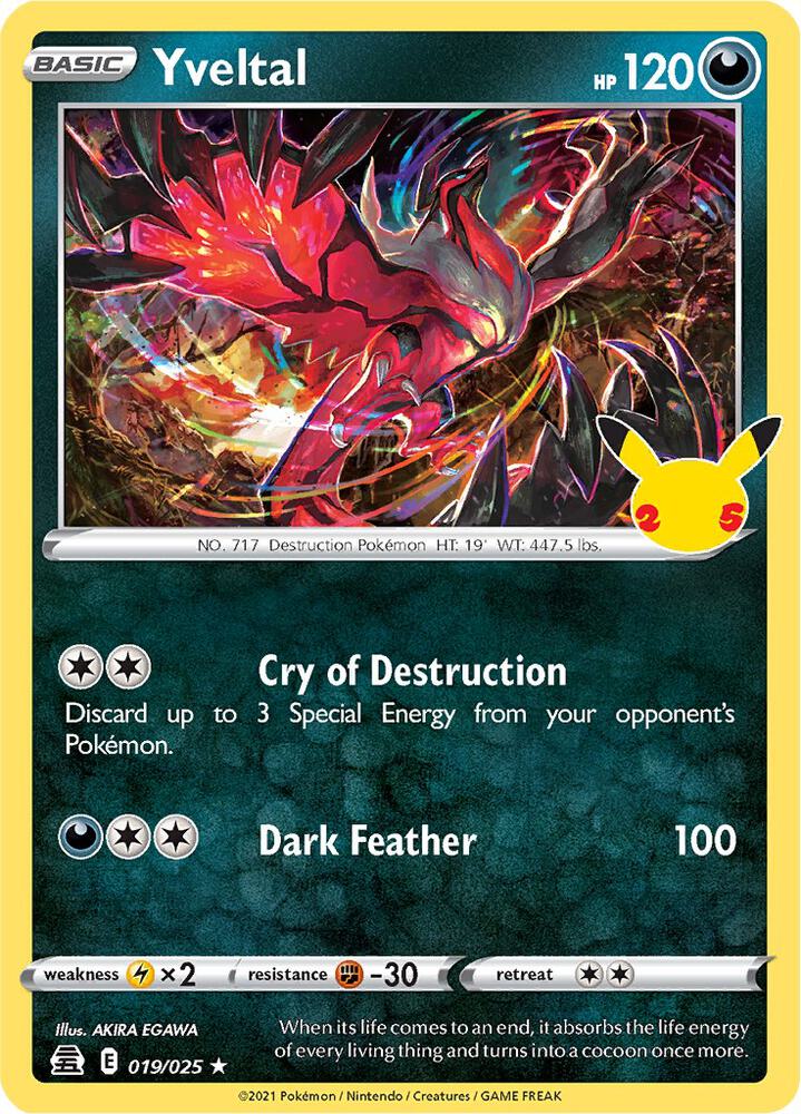 Yveltal 019/025 (Celebrations)  - Holofoil