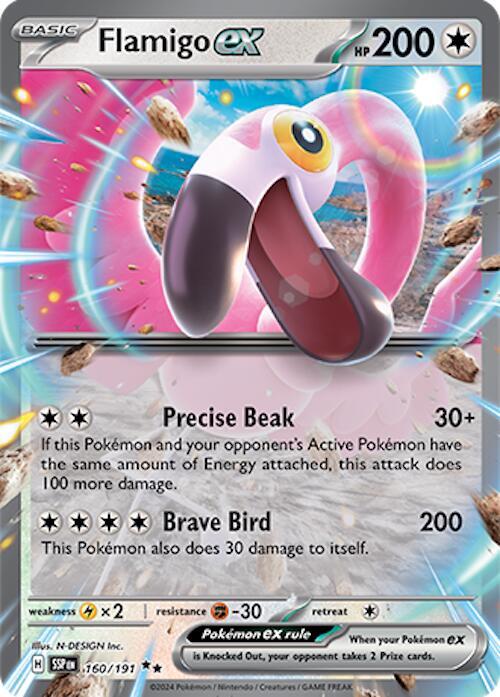Flamigo ex 160/191 (SV08: Surging Sparks)  - Holofoil