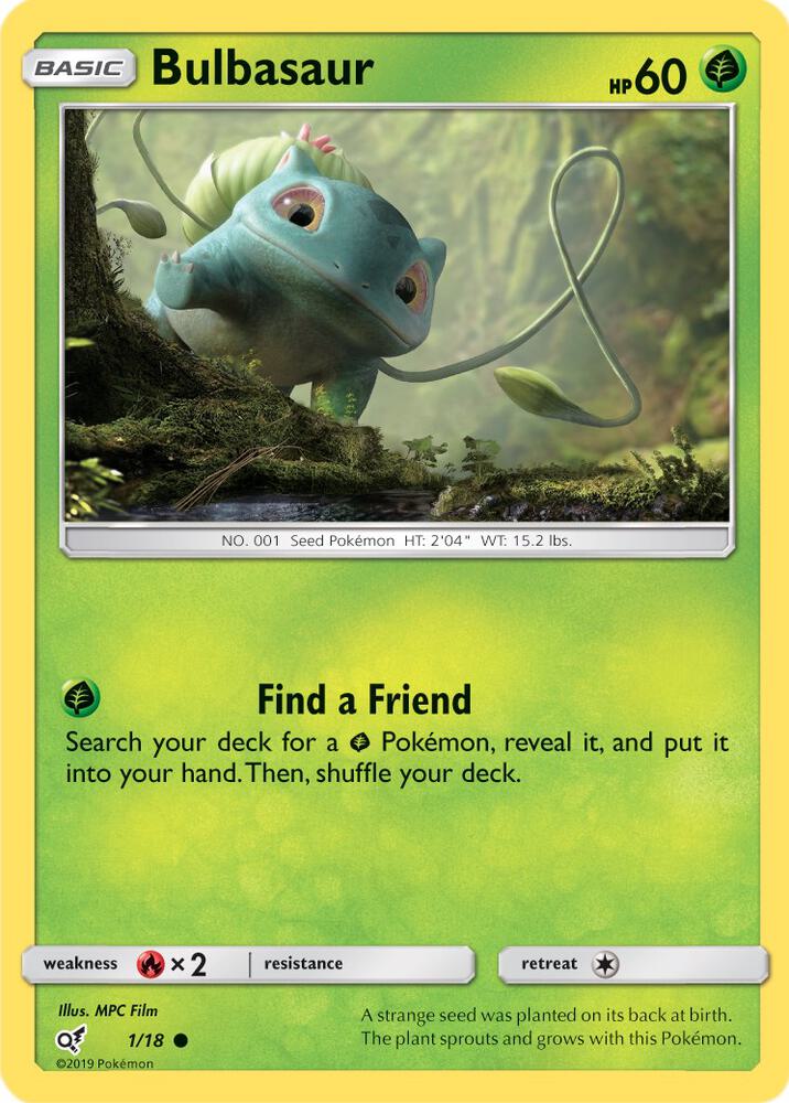 Bulbasaur 1/18 (Detective Pikachu)  - Holofoil